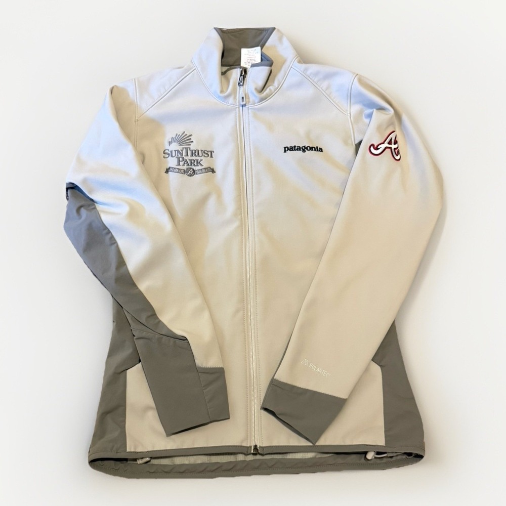 Patagonia Polartec Women's Grey Softshell XS Zip Front Jacket Alabama Monogram